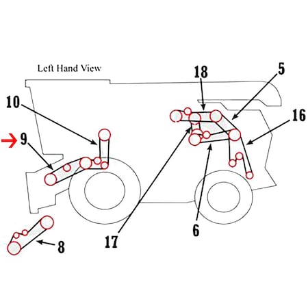 Aftermarket H218726 Feederhouse VBelt Fits John Deere 9670 9770 9860 9560 9570 9650 9750 COB40-0771